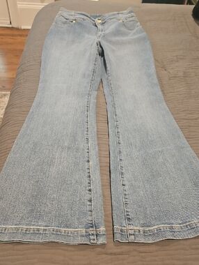INC International Concepts Light Blue Flare Jeans